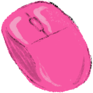 computer mouse in shades of pink